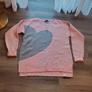 Ann Taylor pink and gray sweater